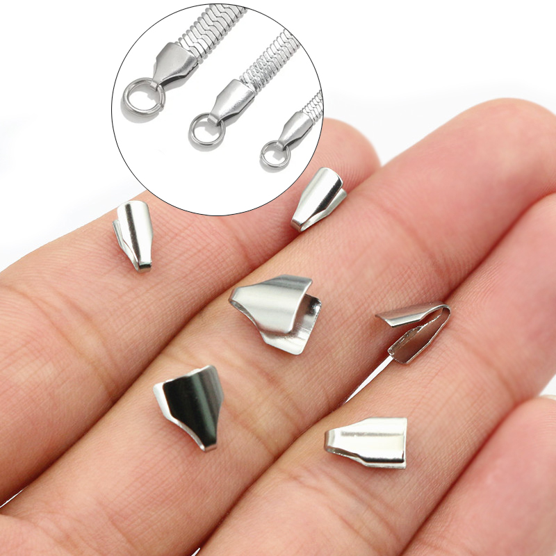 Jewelry Making Beads - 100pcs thép không gỉ 2-7mm phẳng