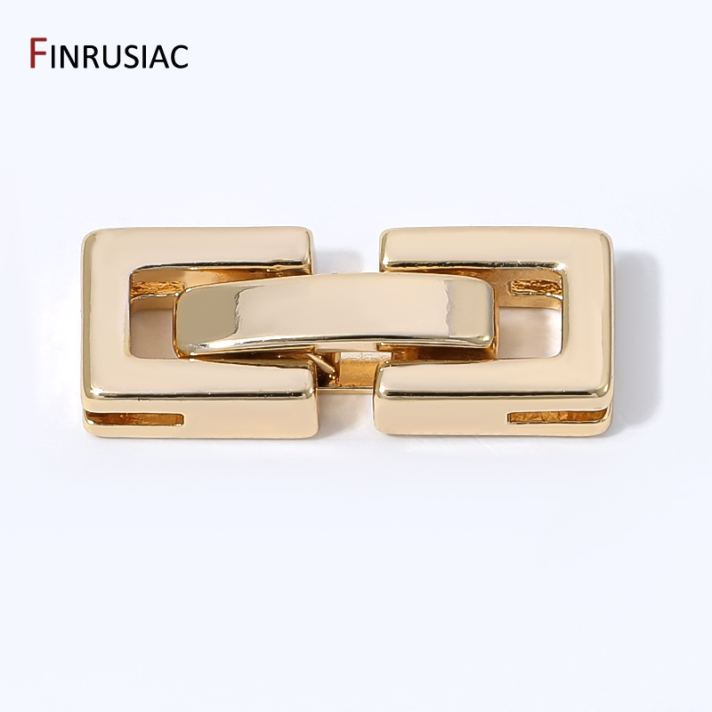 Jewelry Making Beads - 14K Gold Plated Rectangular Pearl Clasps