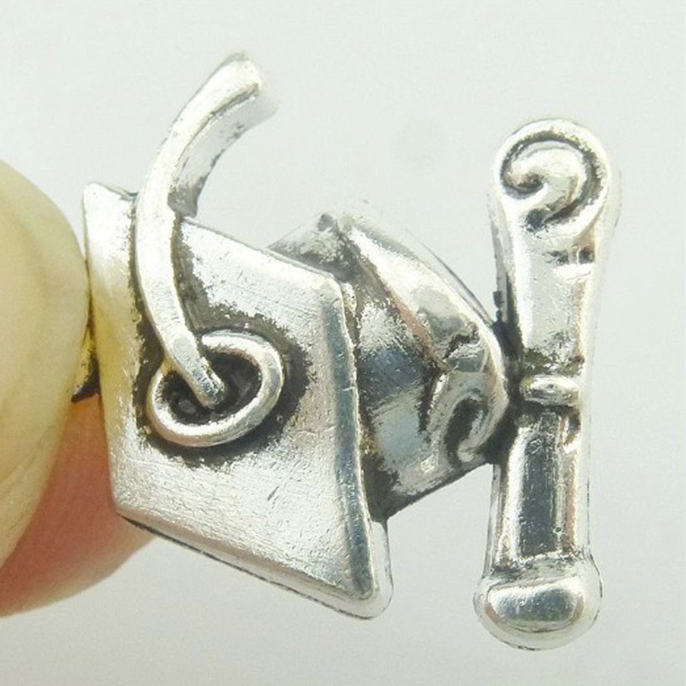 Jewelry Making Diploma - 40Pcs Graduation Diploma Cap Pendant 17x14mm