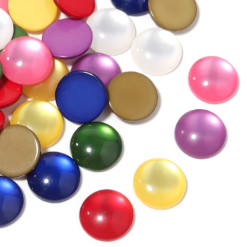 50pcs Mixed Color Resin Caboch - đánh giá và giá Jewelry Making Gemstones