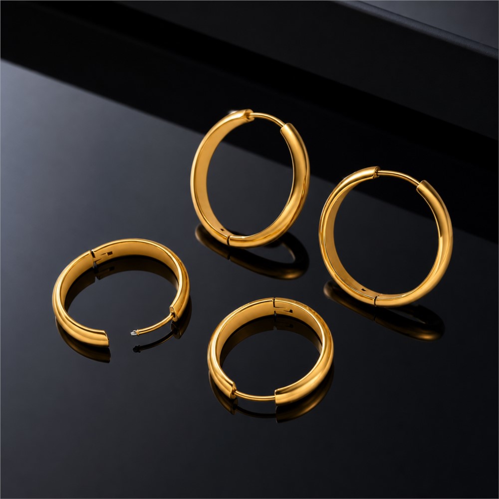 4Pcs Stainless Steel Round Hoo - đánh giá và giá Jewelry Making Charms