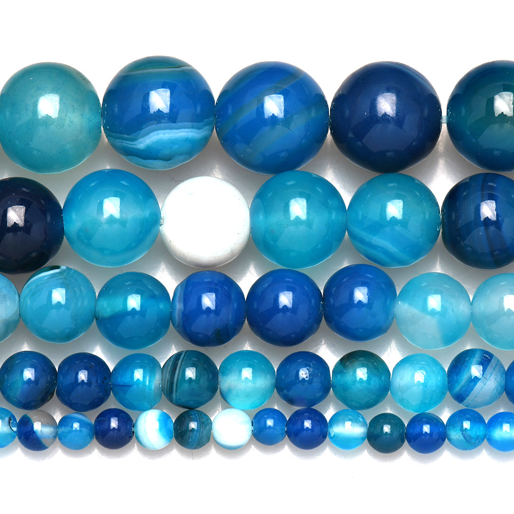 Natural Stone Banded Blue Lace - đánh giá và giá Jewelry Making Gemstones