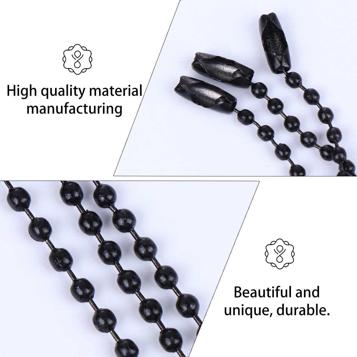 50Pcs Premium Bead Chain 2.4mm - đánh giá và giá Jewelry Making Long Beach