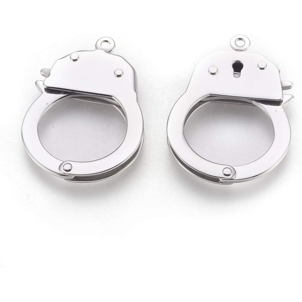 1 pc Stainless Steel Handcuffs - đánh giá và giá Jewelry Making Charms