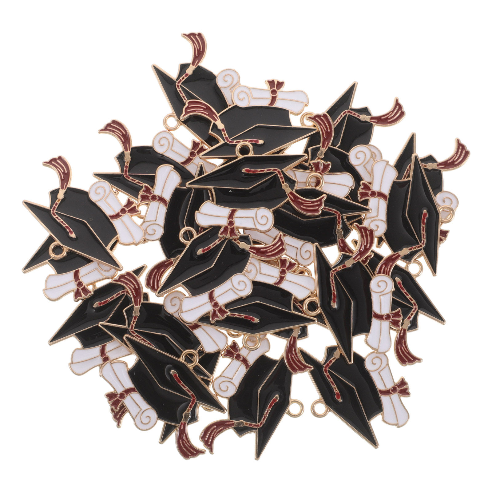 50Pcs Graduation Cap Pendants  - đánh giá và giá Jewelry Making Diploma
