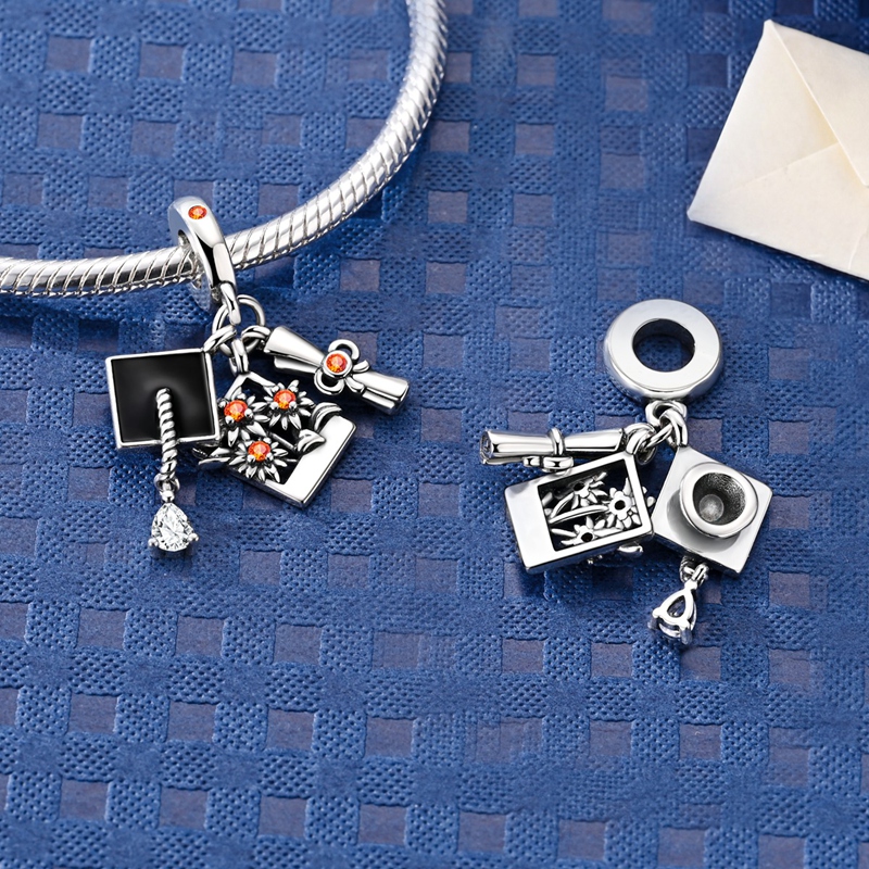 Grad Set Charms 925 Sterling S - đánh giá và giá Jewelry Making Diploma