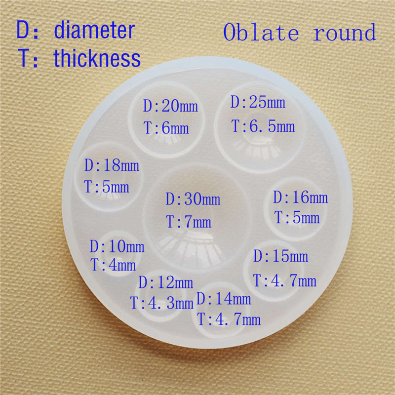 Khuôn Silicon Nửa Bóng Oblate  - đánh giá và giá Jewelry Making Tools List