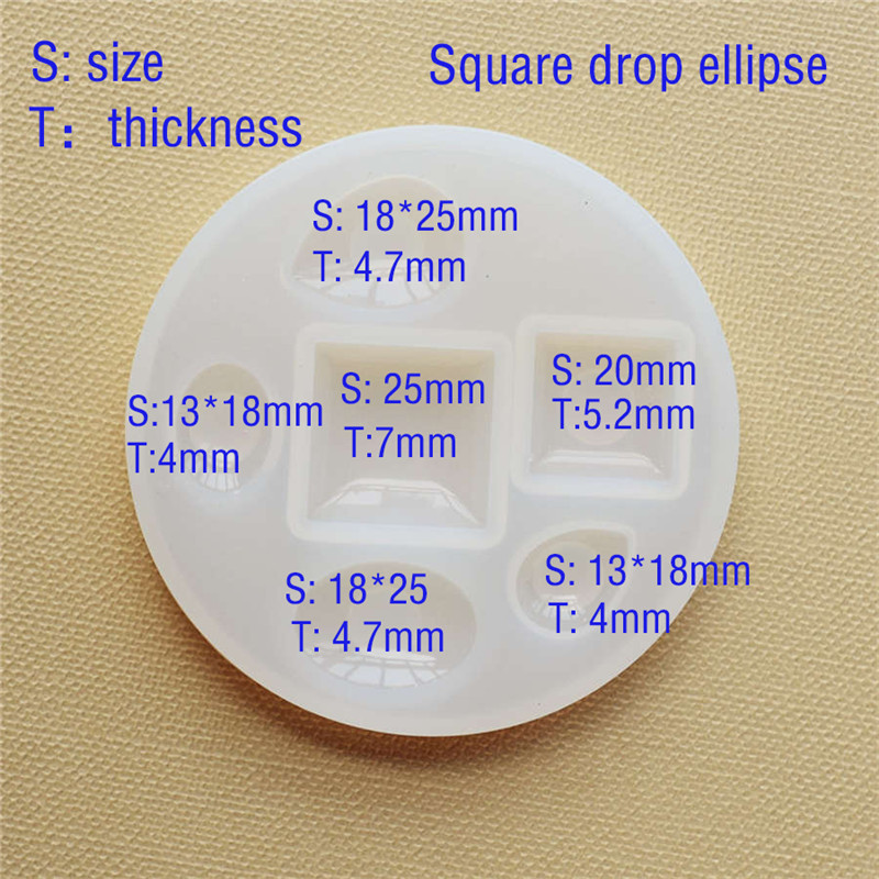 Khuôn Silicon Nửa Bóng Oblate  - đánh giá và giá Jewelry Making Tools List