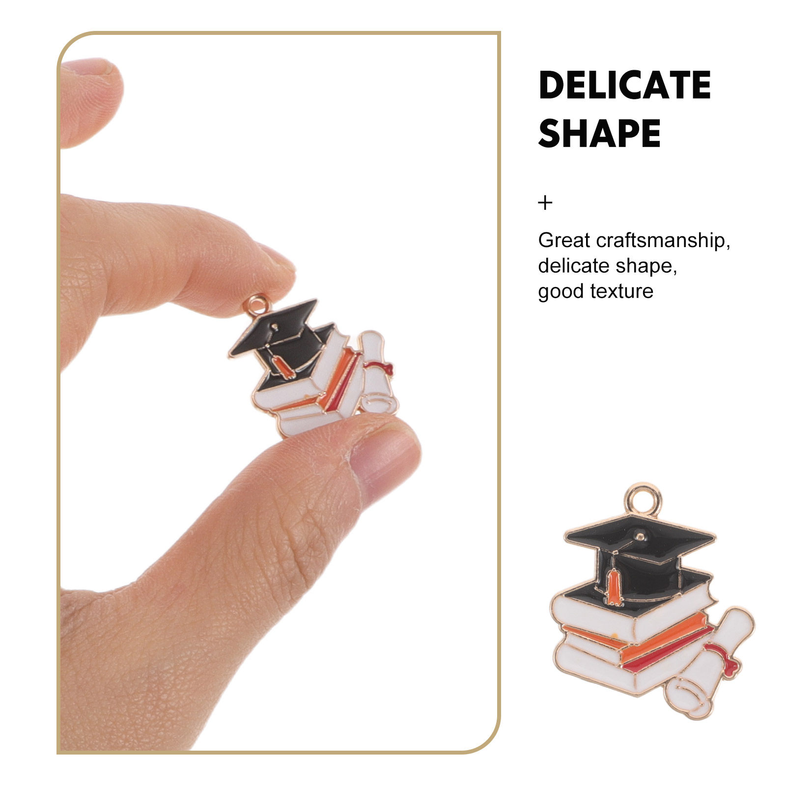 50Pcs Graduation Cap Pendants  - đánh giá và giá Jewelry Making Diploma