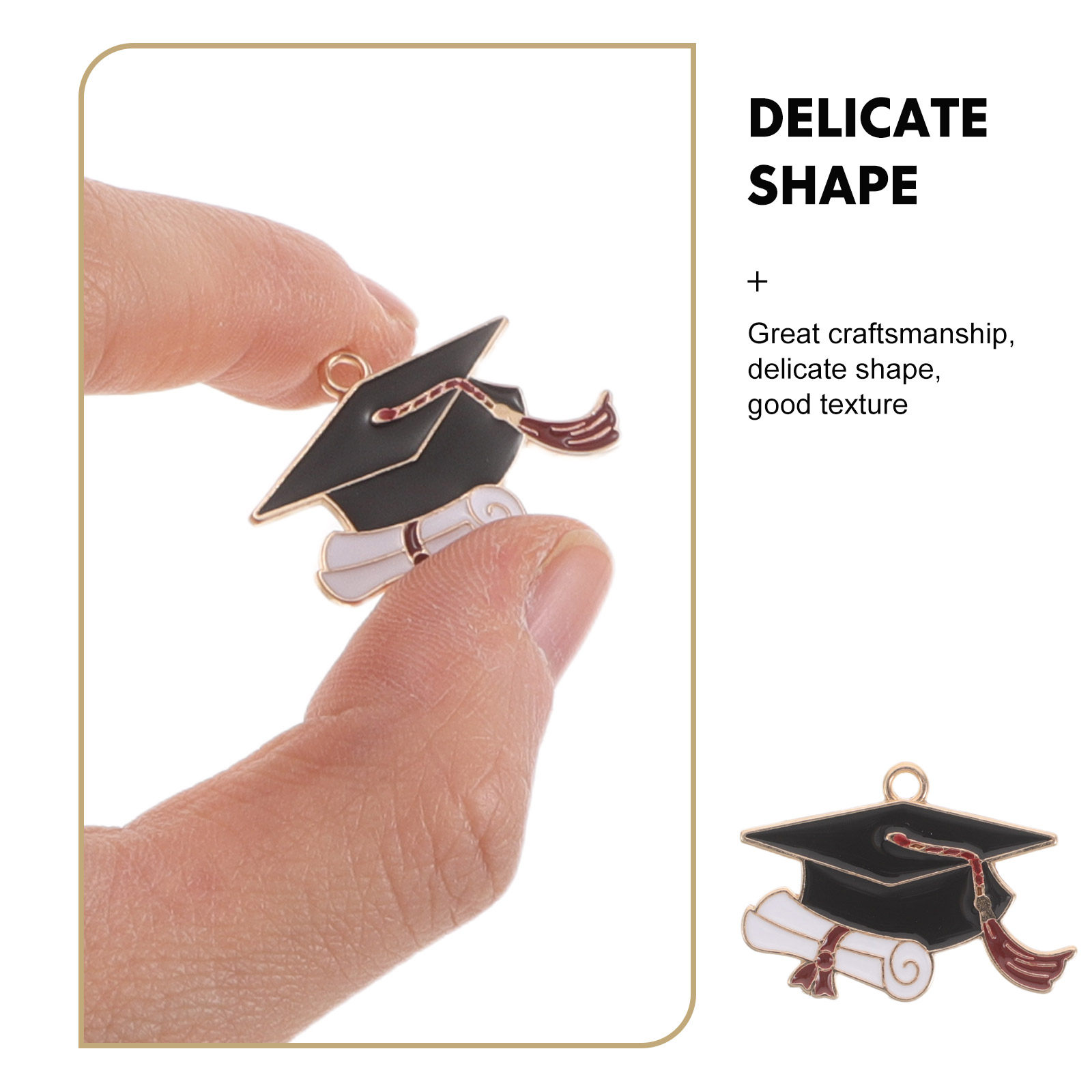 50Pcs Graduation Cap Charms Al - đánh giá và giá Jewelry Making Diploma