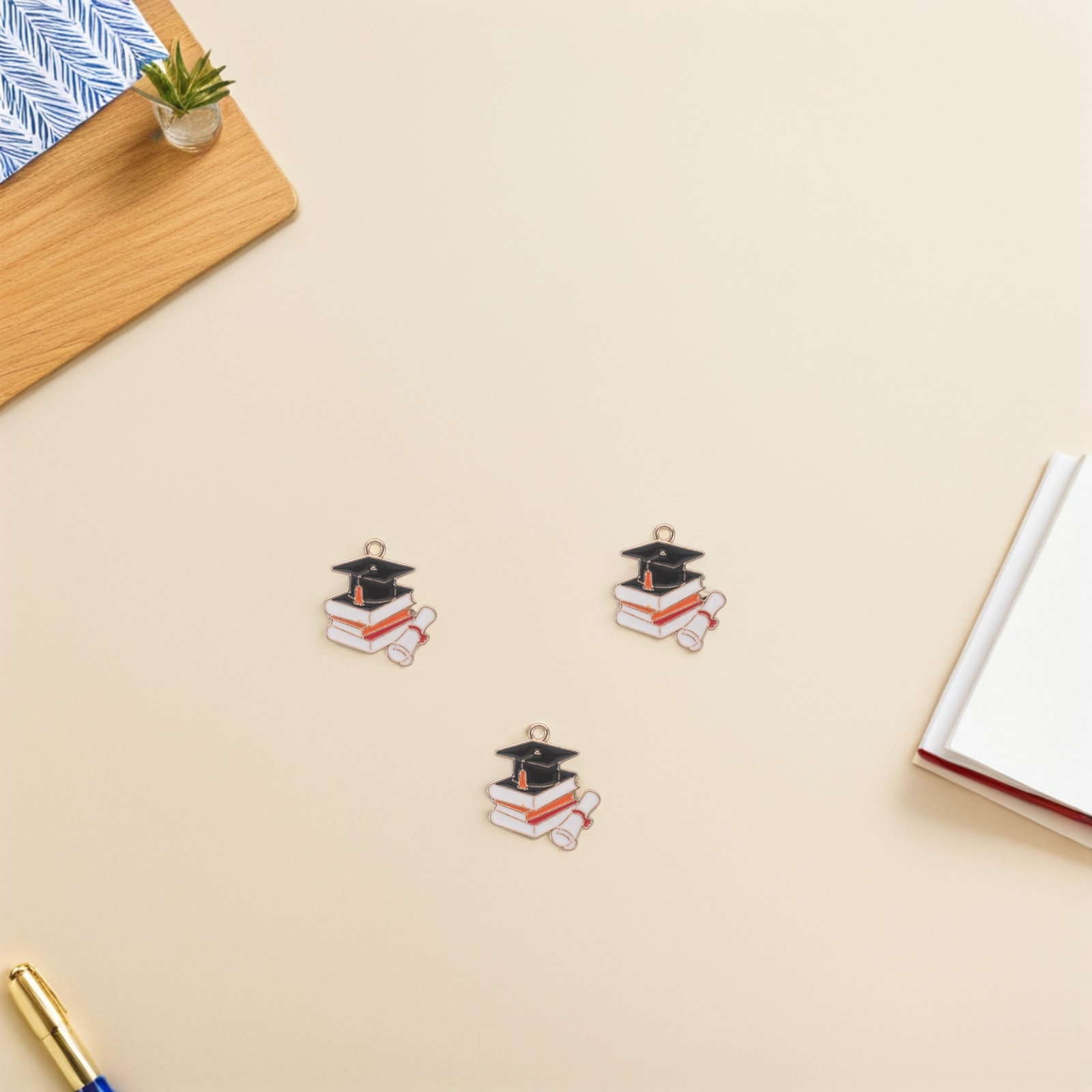 50Pcs Graduation Cap Charms Al - đánh giá và giá Jewelry Making Diploma