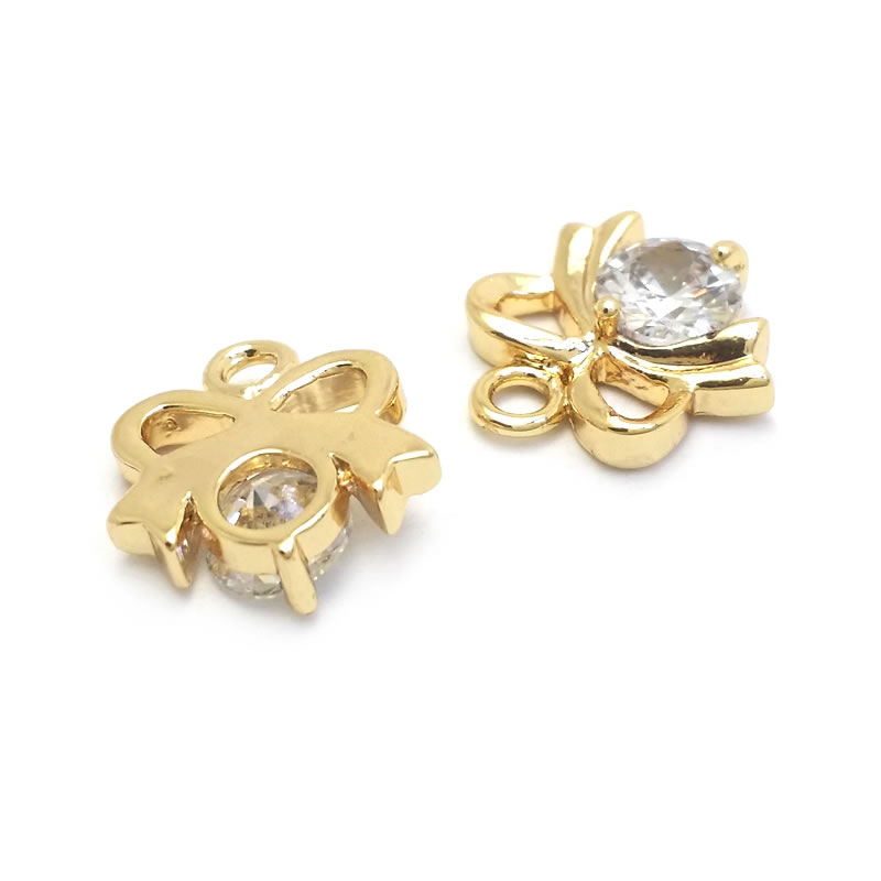 18K Gold Color Brass and Zirco - đánh giá và giá Jewelry Making Knots